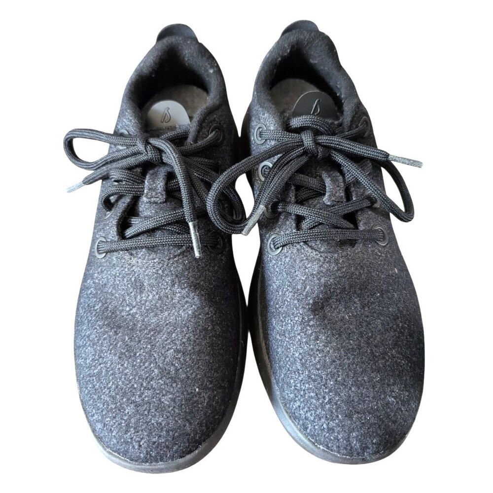 Allbirds Womens Superfine Merino Wool Shoes Runners Size 9 Black Sneakers EUC